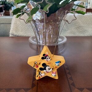 Disney Yellow Star holder for pictures or cards etc with Disney Characters.